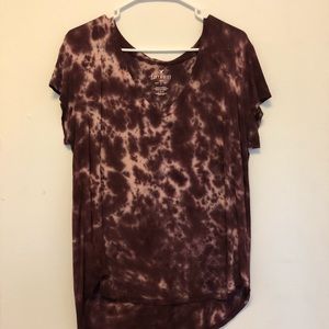 American Eagle Soft & Sexy Maroon Tie Dye Shirt